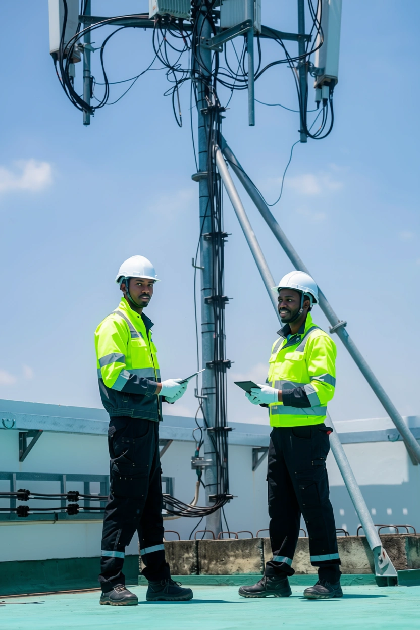 Aura tech engineers post installation